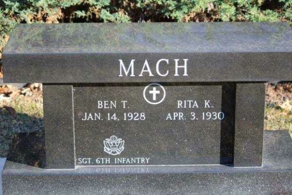 BEN T. MACH WAR MEMORIAL BENCH