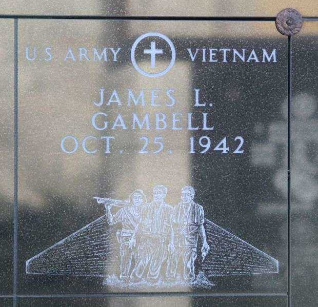 JAMES L. GAMBELL WAR MEMORIAL PLAQUE