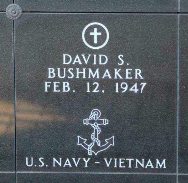 DAVID S. BUSHMAKER WAR MEMORIAL PLAQUE