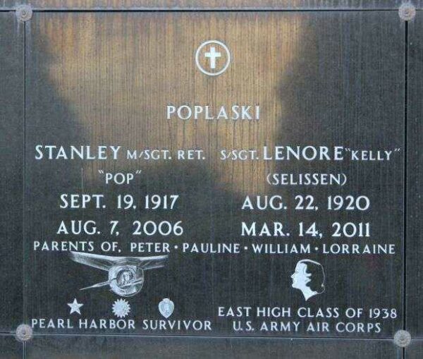 POPLASKI WAR MEMORIAL PLAQUE