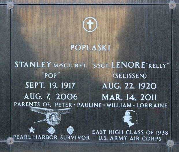 POPLASKI WAR MEMORIAL PLAQUE