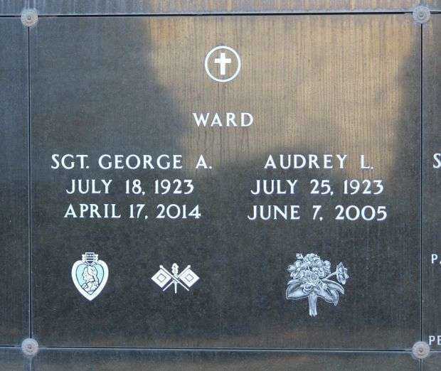 SGT. GEORGE A. WARD WAR MEMORIAL PLAQUE