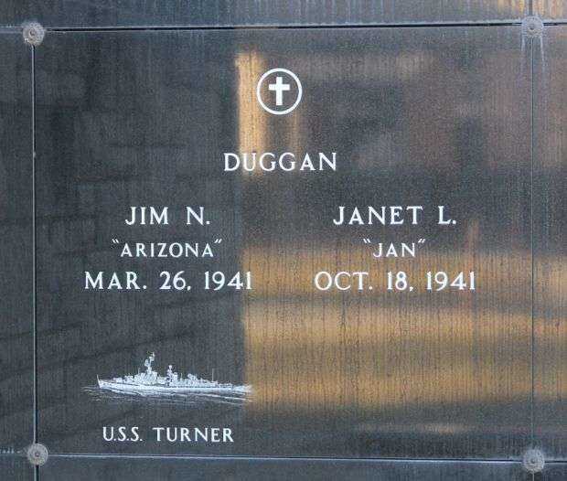 JIM N. DUGGAN WAR MEMORIAL PLAQUE