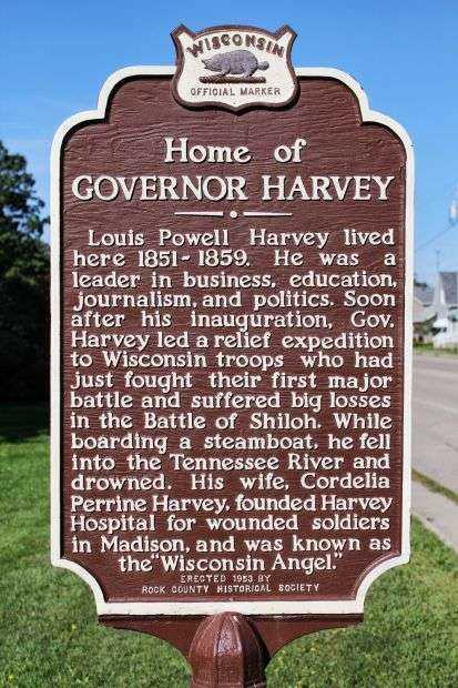 HOME OF GOVERNOR HARVEY MEMORIAL MARKER