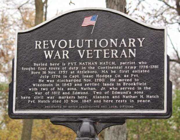 REVOLUTIONARY WAR VETERANS MEMORIAL MARKER