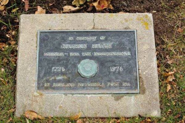 NATHAN HATCH REVOLUTIONARY WAR SOLDIER MEMORIAL CEMETERY STONE