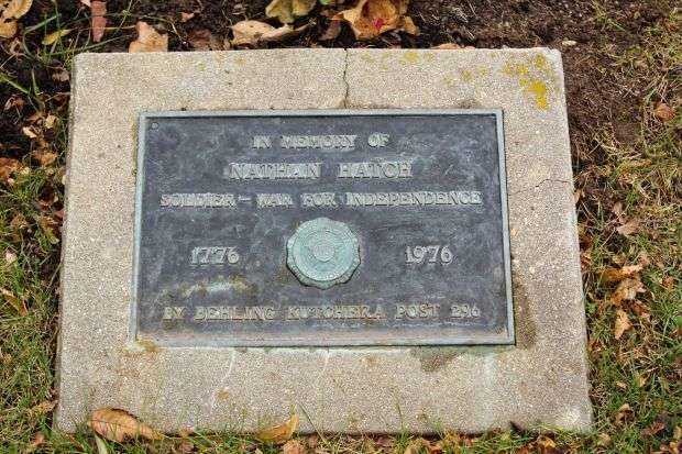 NATHAN HATCH REVOLUTIONARY WAR SOLDIER MEMORIAL CEMETERY STONE