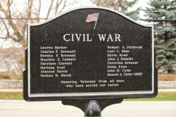 BROOKFIELD OAK HILL CEMETERY CIVIL WAR MEMORIAL MARKER