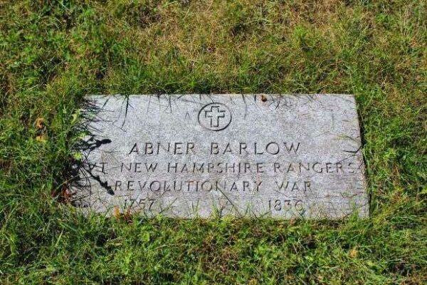 ABNER BARLOW REVOLUTIONARY WAR MEMORIAL CEMETERY STONE