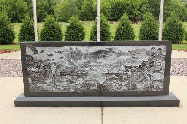 KENDALL AREA VETERANS MEMORIAL LAZER MURAL FRONT