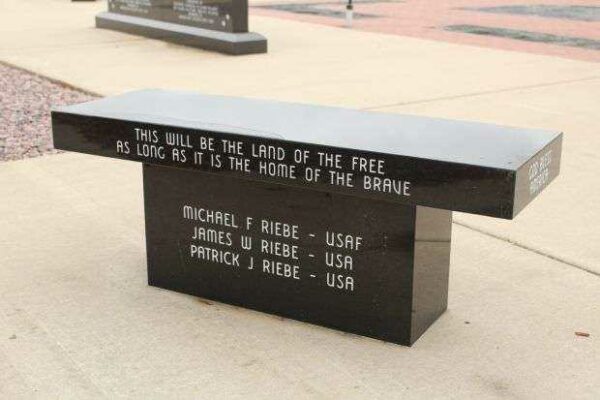 KENDALL AREA VETERANS MEMORIAL BENCH D