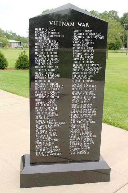 KENDALL AREA VETERANS MEMORIAL STONE H