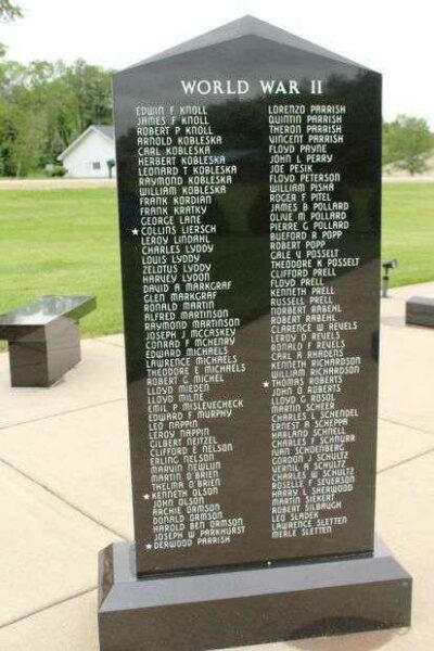 KENDALL AREA VETERANS MEMORIAL STONE G