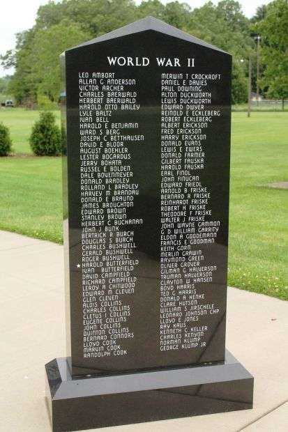 KENDALL AREA VETERANS MEMORIAL STONE F