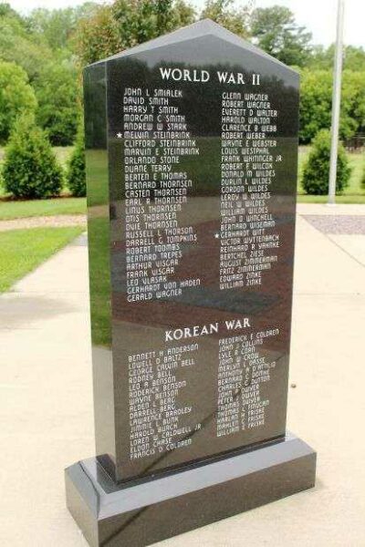 KENDALL AREA VETERANS MEMORIAL STONE C