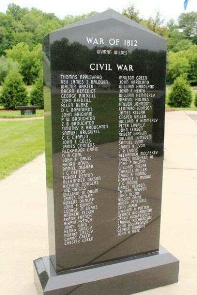 KENDALL AREA VETERANS MEMORIAL STONE A
