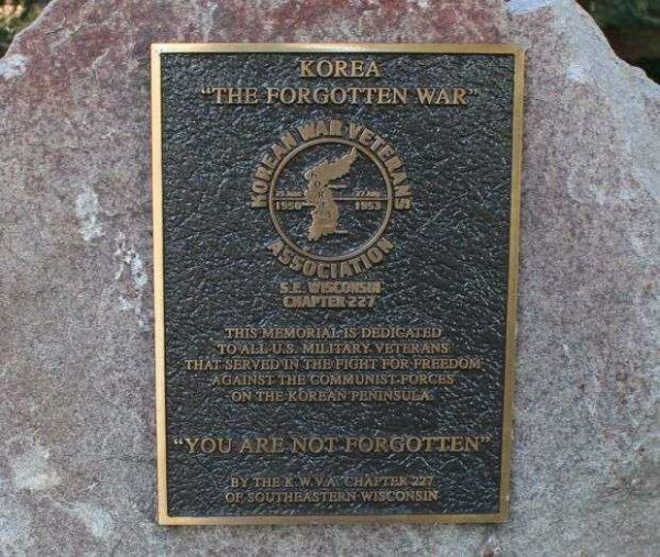 BURLINGTON KOREAN WAR MEMORIAL PLAQUE