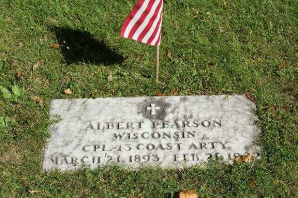 ALBERT PEARSON MEMORIAL CEMETERY STONE