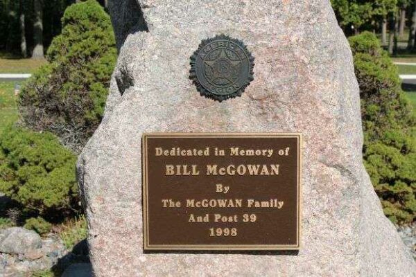 BILL MCGOWAN MEMORIAL PLAQUE