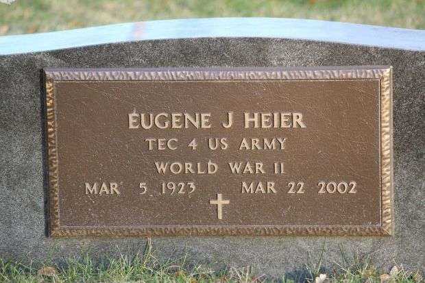 EUGENE J HEIER MEMORIAL CEMETERY STONE