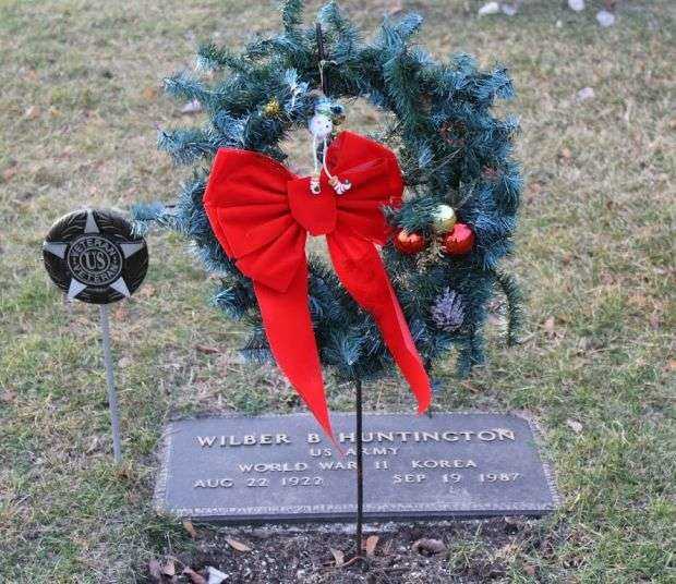 WILBER B HUNTINGTON MEMORIAL CEMETERY STONE