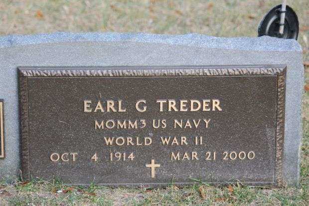 EARL G TREDER MEMORIAL CEMETERY STONE
