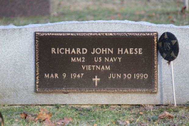 RICHARD JOHN HAESE MEMORIAL CEMETERY STONE