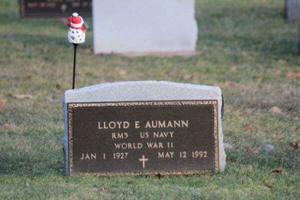 LLOYD E AUMANN MEMORIAL CEMETERY STONE