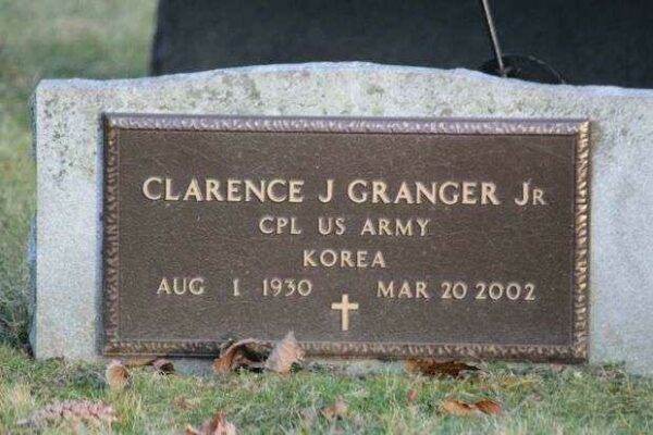 CLARENCE J GRANGER JR MEMORIAL CEMETERY STONE