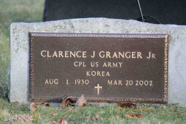 CLARENCE J GRANGER JR MEMORIAL CEMETERY STONE