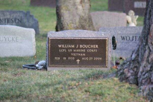 WILLIAM J BOUCHER MEMORIAL CEMETERY STONE