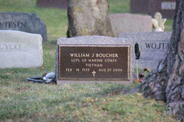 WILLIAM J BOUCHER MEMORIAL CEMETERY STONE