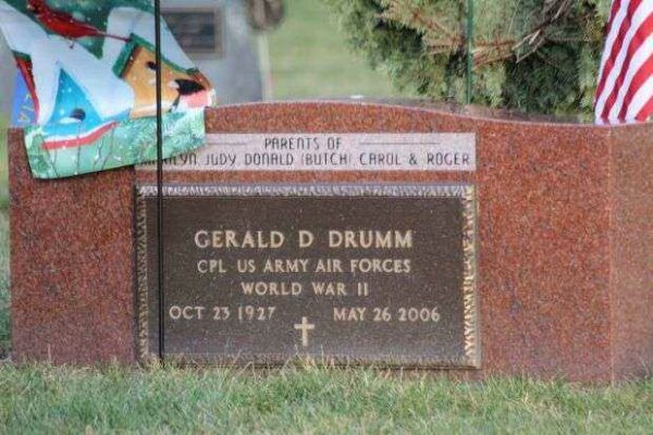 GERALD D DRUMM MEMORIAL CEMETERY STONE