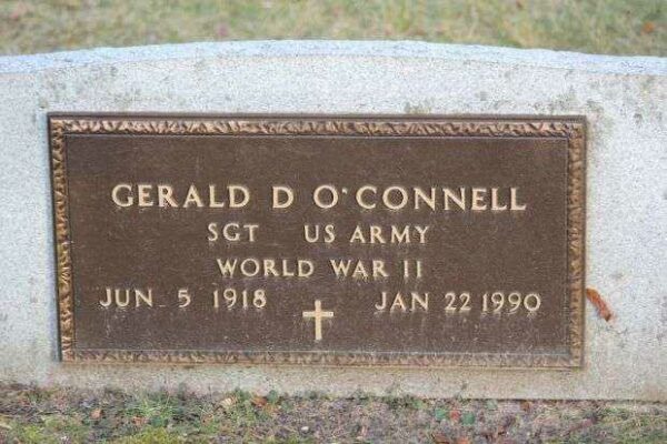 GERALD D O’CONNELL MEMORIAL CEMETERY STONE
