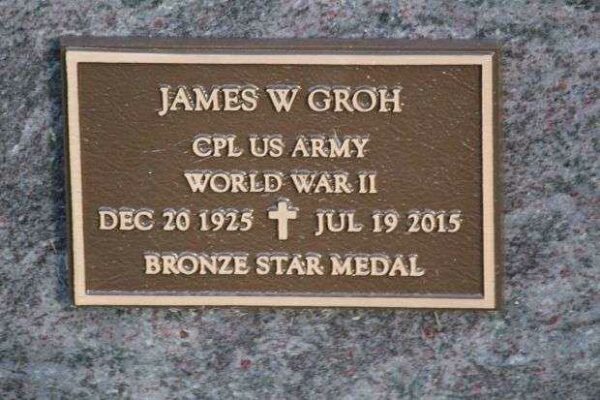 JAMES W GROH MEMORIAL CEMETERY STONE