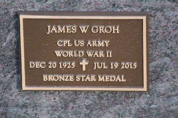 JAMES W GROH MEMORIAL CEMETERY STONE