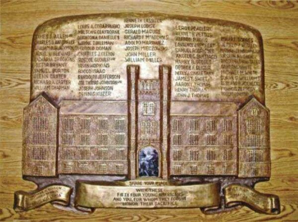 THOMAS ALVA EDISON HIGH SCHOOL WAR MEMORIAL HONOR PLAQUE