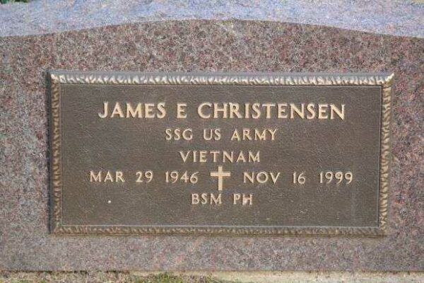 JAMES E CHRISTENSEN MEMORIAL CEMETERY STONE