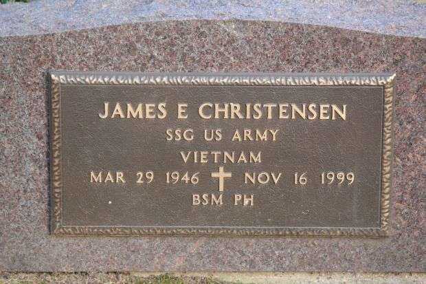 JAMES E CHRISTENSEN MEMORIAL CEMETERY STONE