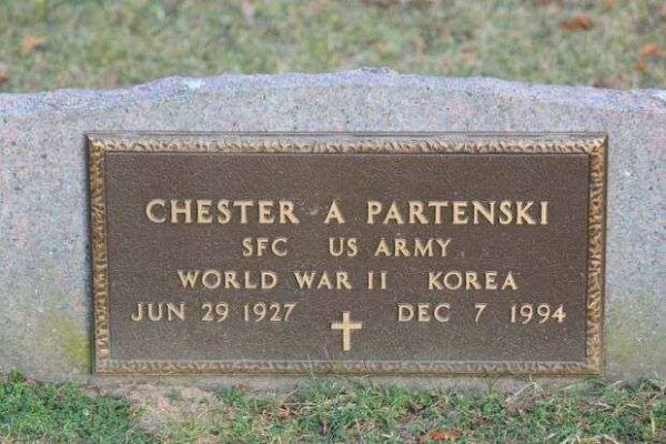 CHESTER A PARTENSKI MEMORIAL CEMETERY STONE