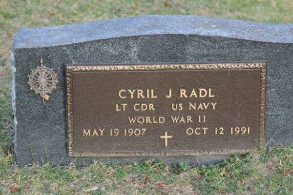 CYRIL J RADL MEMORIAL CEMETERY STONE