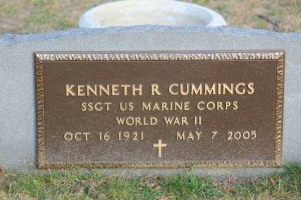 KENNETH R CUMMINGS MEMORIAL CEMETERY STONE
