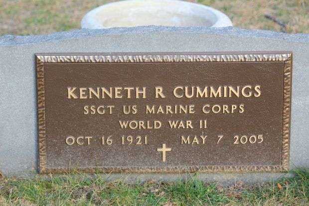 KENNETH R CUMMINGS MEMORIAL CEMETERY STONE