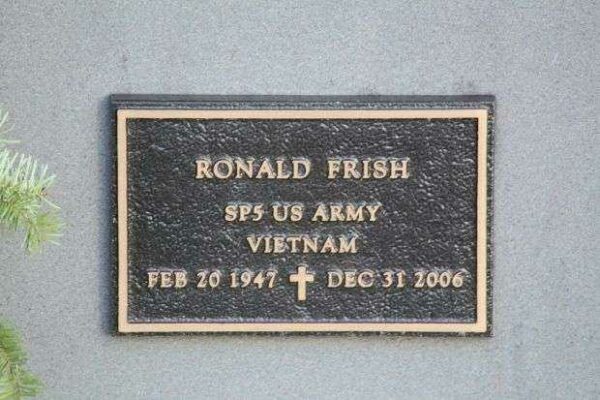 RONALD FRISH MEMORIAL CEMETERY STONE