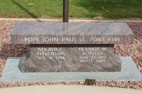 GREATER POLONIA POST #185 WAR MEMORIAL BENCH B