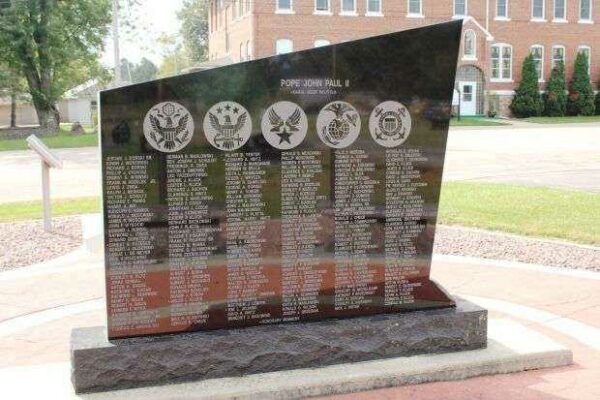 GREATER POLONIA POST #185 WAR MEMORIAL CENTER STONE BACK