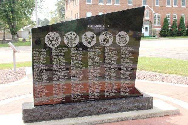 GREATER POLONIA POST #185 WAR MEMORIAL CENTER STONE BACK