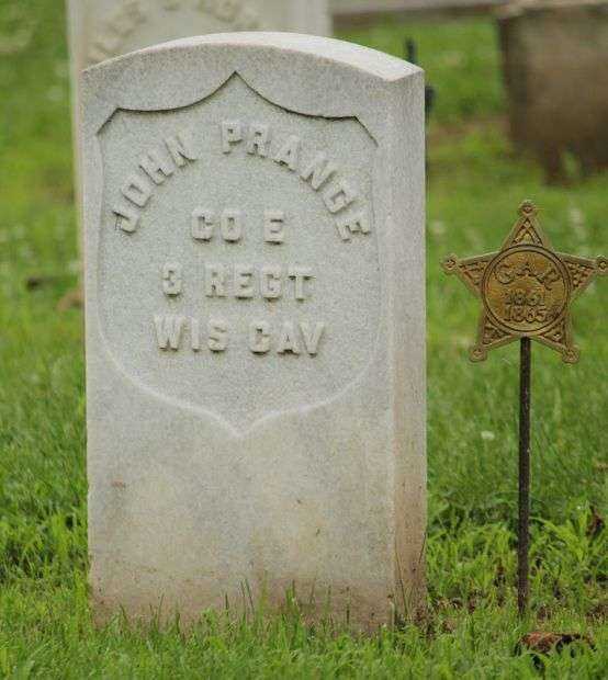 JOHN PRANGE MEMORIAL CEMETERY STONE