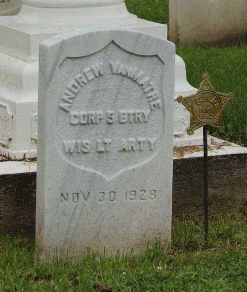 ANDREW VANMATRE MEMORIAL CEMETERY STONE