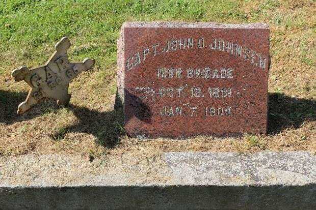 CAPT. JOHN O. JOHNSEN MEMORIAL CEMETERY STONE
